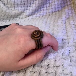 Beautiful, rustic one of a kind twisted metal ring